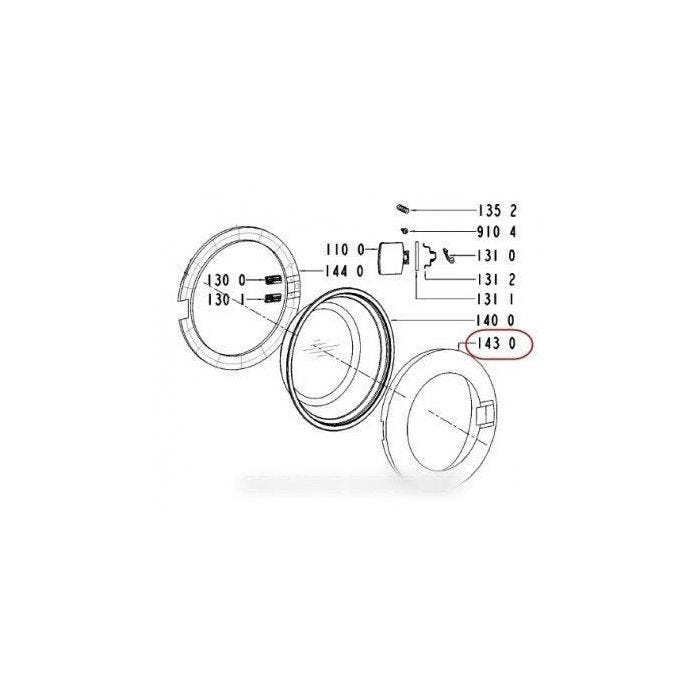 CADRE DE HUBLOT EXTERIEUR POUR LAVE LINGE WHIRLPOOL 481244010749