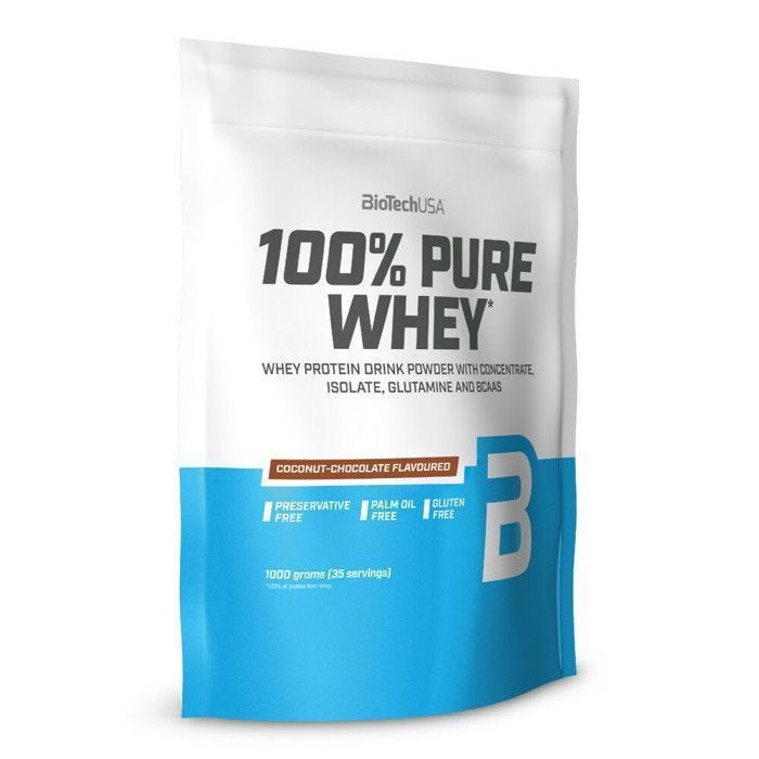 Whey concentrée BioTech USA - 100% Pure Whey - Coconut Chocolate 1000g