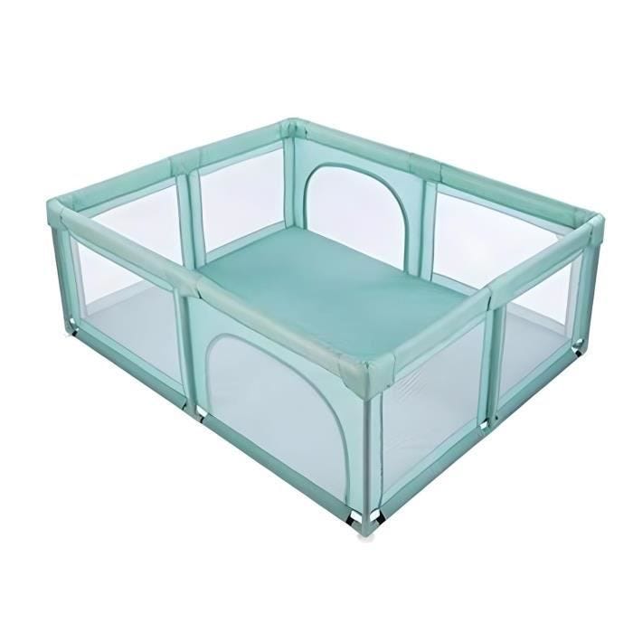 Mini parc de jeux 120x120 cm vert pour bb avec double entre