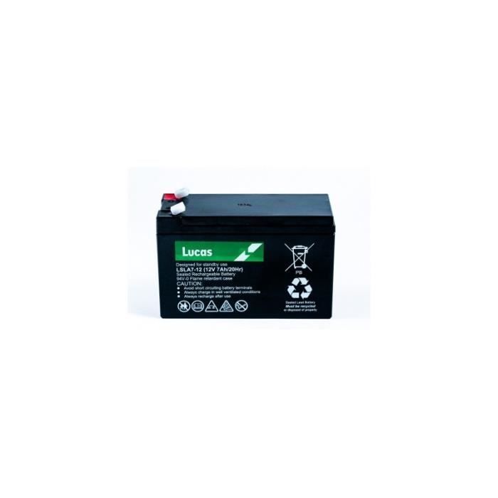 Batterie Plomb étanche Stationnaire VRLA AGM LSLA7-12 12V 7Ah