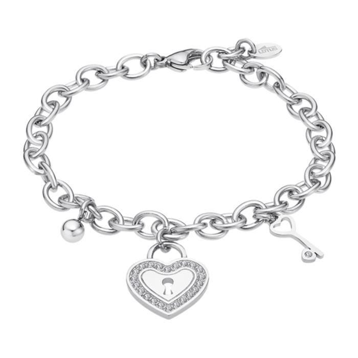 Bracelet - Lotus - Style collection Bliss - Acier inoxydable - Cristal - 21 cm