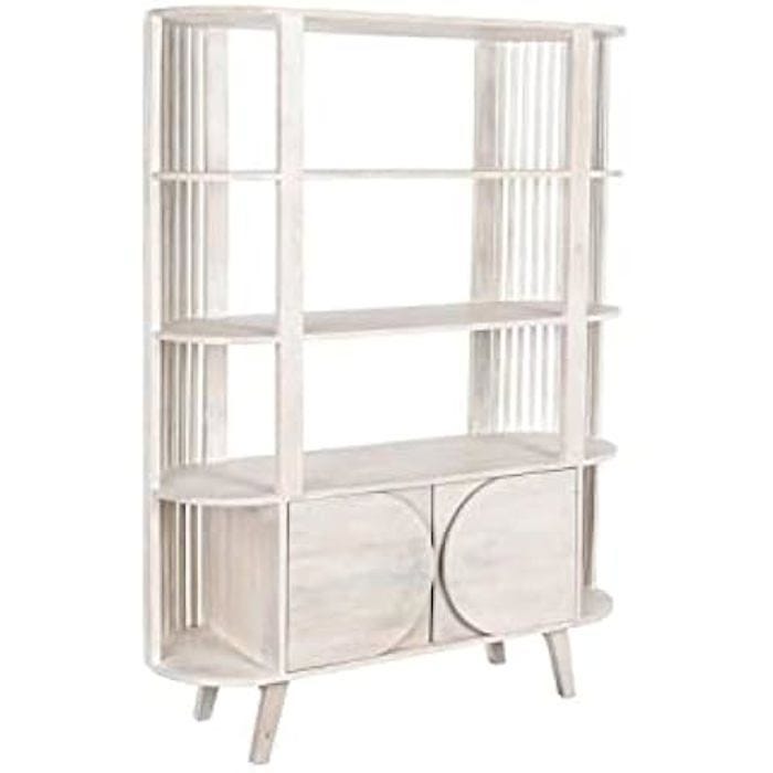 Étagère Standard - DKD Home Decor - Blanc - Bois massif - 116x40x160 cm - À monter soi-même