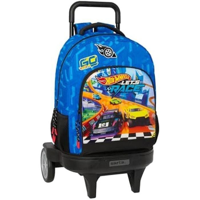 Sac à dos à roulettes - SAFTA - Hot WHEELS LET'S RACE - Compact - Amovible - Idéal pour enfants