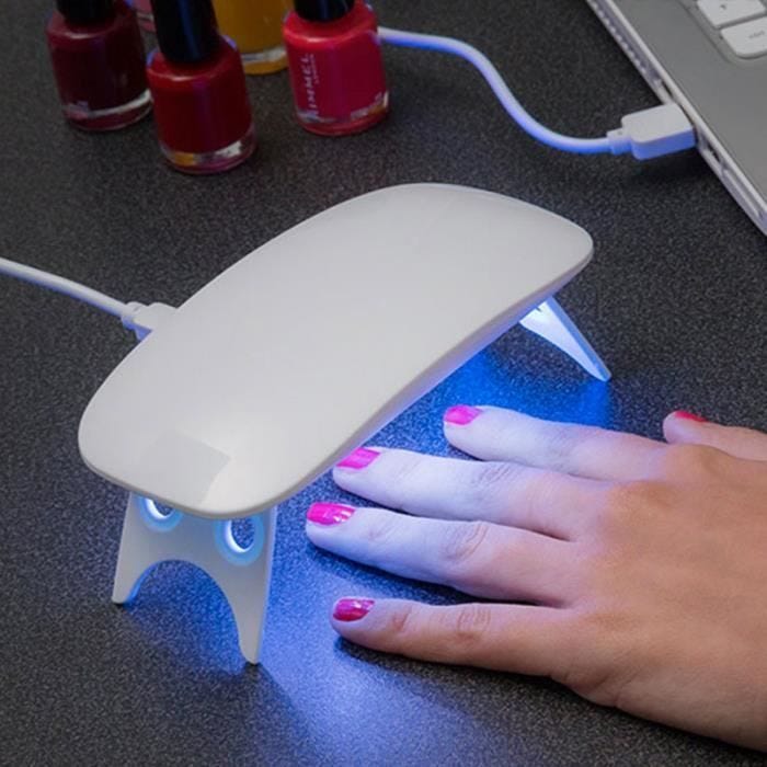 Mini lampe UV pour ongles - SHOP-STORY - LED UV - Blanc - Compact et maniable