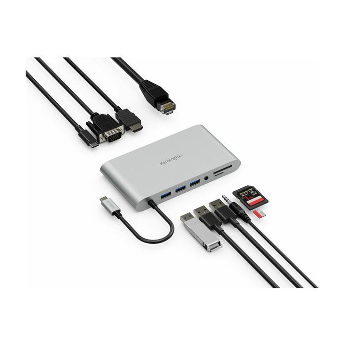 Hub USB - Kensington - K33853WW - USB-C - 10 Gbit/s - Compatible MicroSD