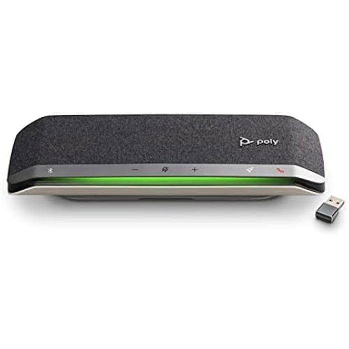 Poly – Haut-parleur intelligent Poly Sync 40+ Bluetooth (Plantronics) - Espaces de travail flexibles -Connexion à un PC/Mac via