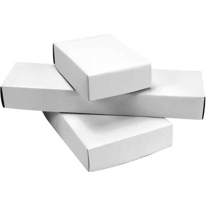 Boîte cadeaux - MegaCrea DIY - 3 pièces - Carton blanc - Mixte - Adulte