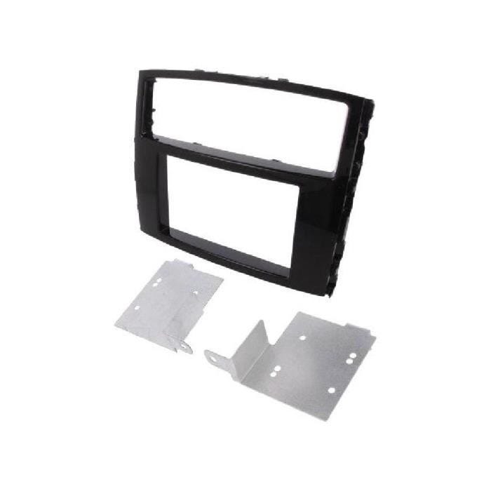 Kit Facade autoradio - ADNAUTO - KA515 - Compatible Mitsubishi Pajero V80 - 2Din - Noir brillant