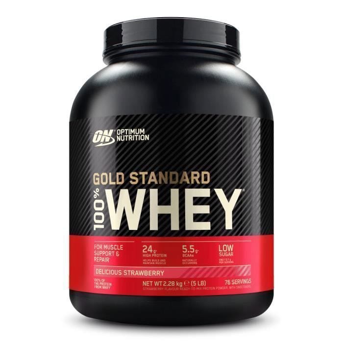 Whey isolate Optimum Nutrition - Gold Standard 100% Whey - Delicious Strawberry 2270g