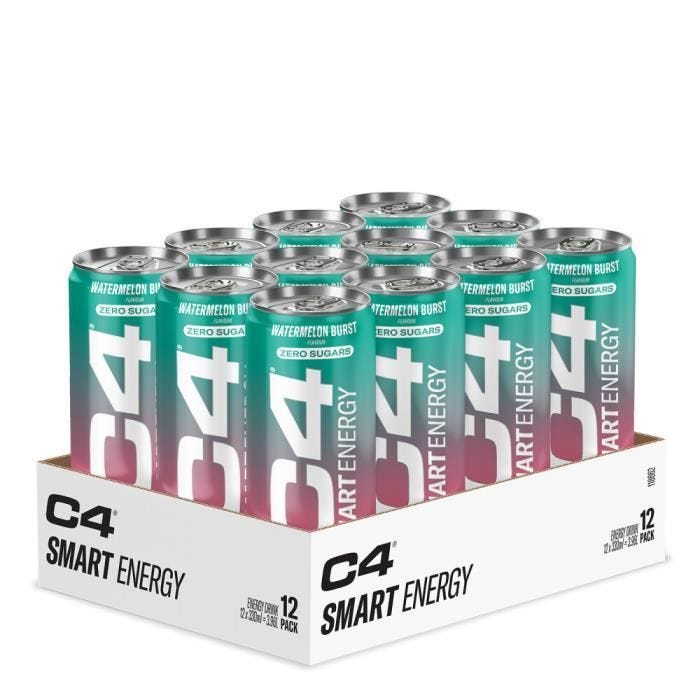 Boissons énergisantes Cellucor - C4 Smart Energy - Watermelon Burst Pack de 12