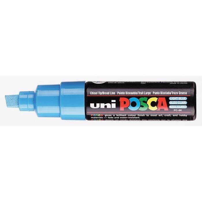 POSCA Marqueur Pointe Large Biseautée Bleu Clair