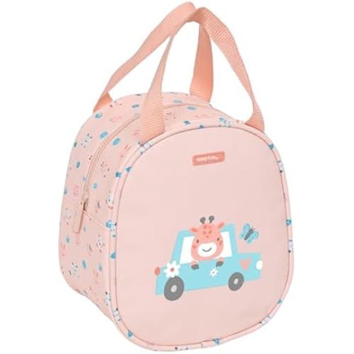 Sac porte-goûter - SAFTA - JIRAFA - Corail - 19 x 14 x 22 cm - Décontracté