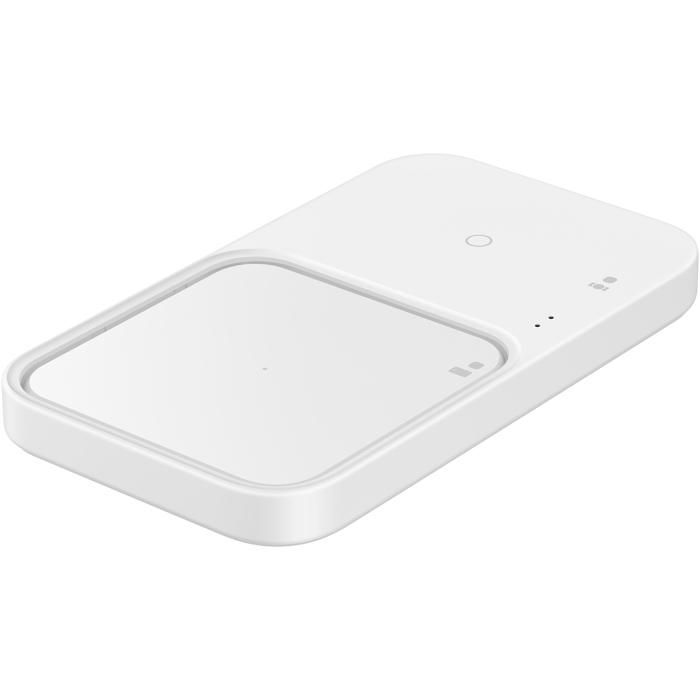 Chargeur pour téléphone mobile Samsung Pad Induction plat DUO Watch, Charge Rapide 15W (chargeur secteur non inclus) Blanc