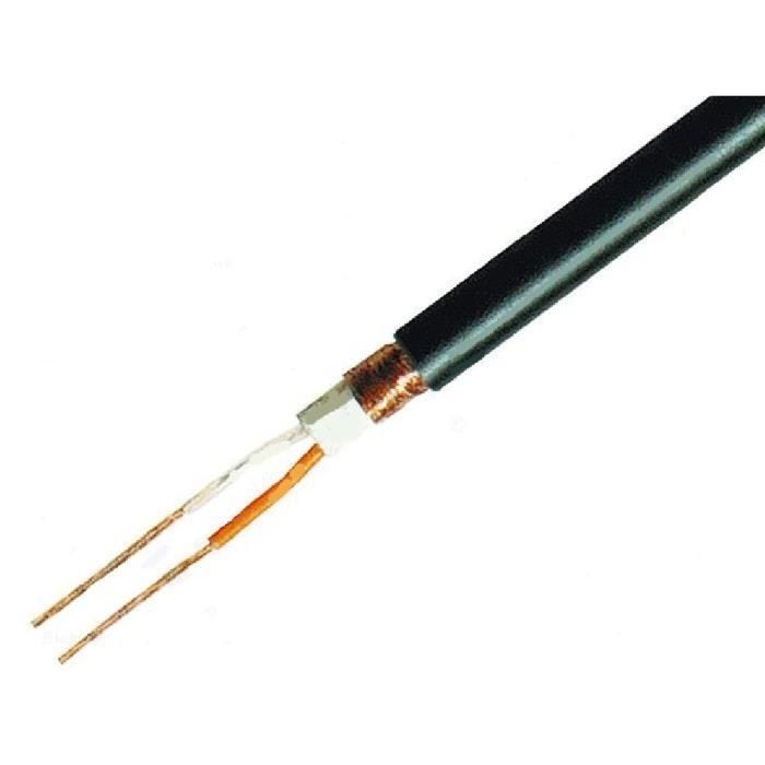 Câble stéréo microphone - ADNAuto - 100m - 2x0.25mm - diamètre 6mm