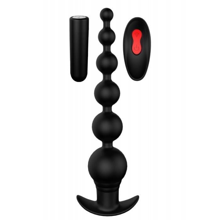 Chapelet Anal - Cheeky Love - Télécommande USB - 6 Perles - 9 Modes de Vibrations - Noir