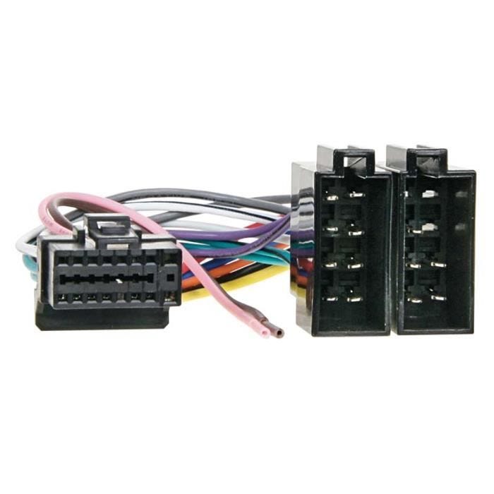 Faisceau autoradio - ACV - ISO SONY 16 PIN - Couleur noire - Universel - 16 PIN