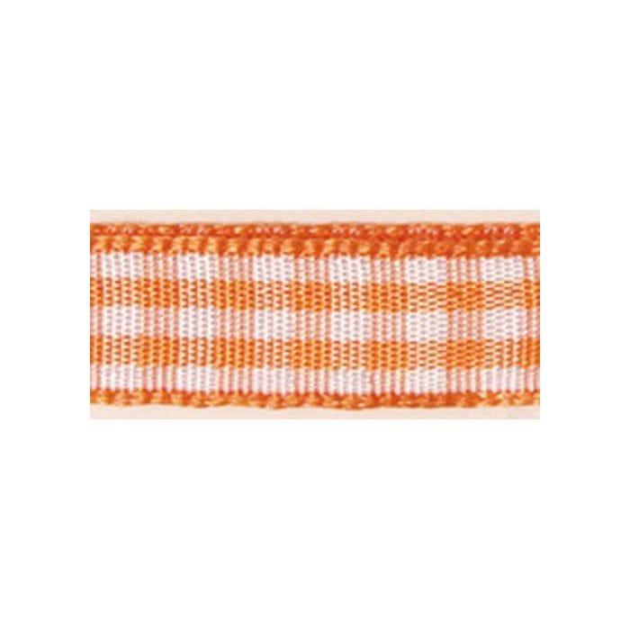 Ruban quadrillé - Orange - 9,5 mm - 10 m - Rayher