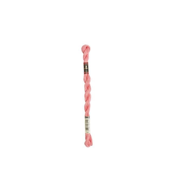 Fil DMC Coton Perlé Médium N5 Col. 760 Rose
