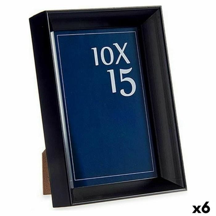 cadre photo noir plastique verre (6 unités)