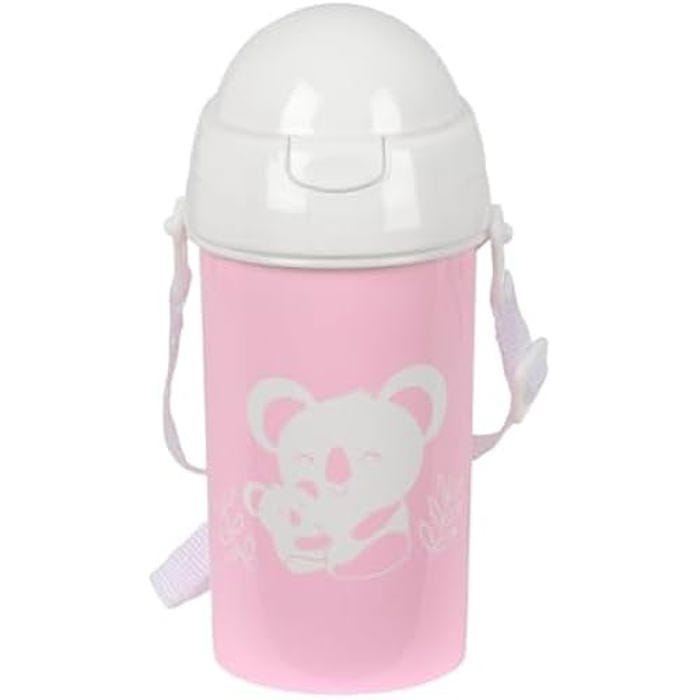 Bouteille d'eau - SAFTA - Koala - 500 ml - Ouverture automatique - Sans BPA - Bandoulière