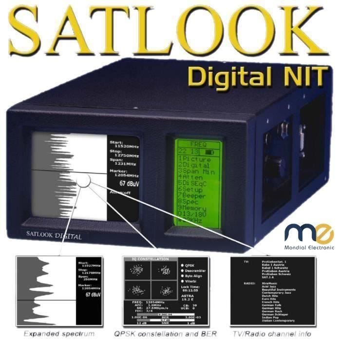 Mesureur de Champ Satellite Satlook Digital NIT