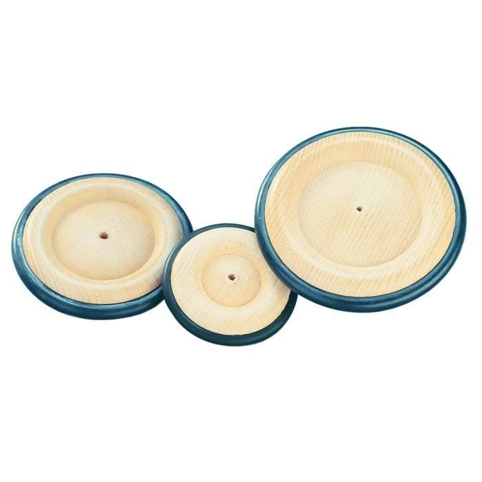 Roue en bois avec anneau gommé 12cm - Rayher Marron