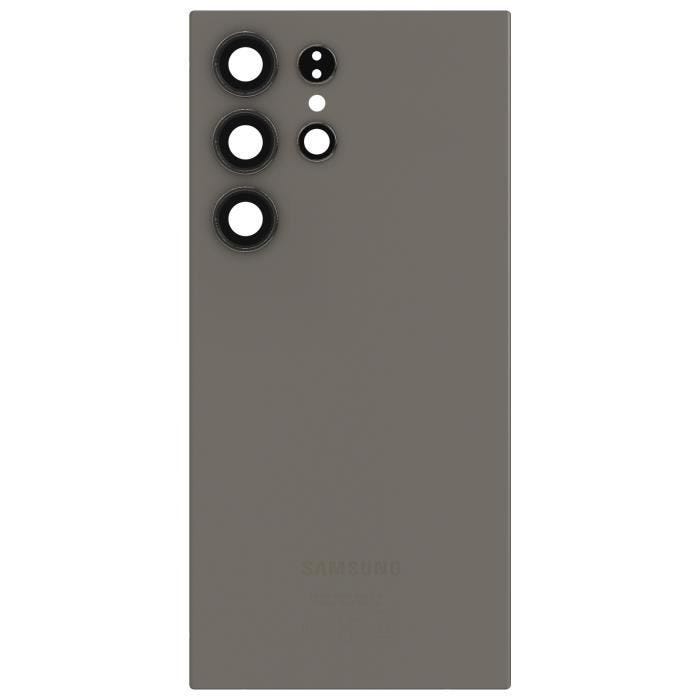 Vitre arrière Original pour Samsung Galaxy S24 Ultra Samsung Gris Foncé