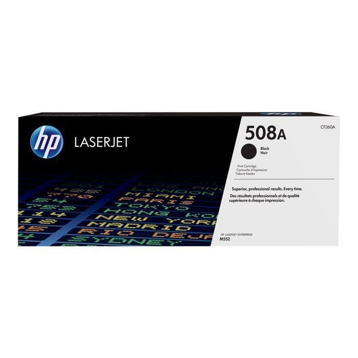 HP 508A toner LaserJet noir authentique (CF360A) pour HP Color LaserJet Enterprise M552/M553/M577