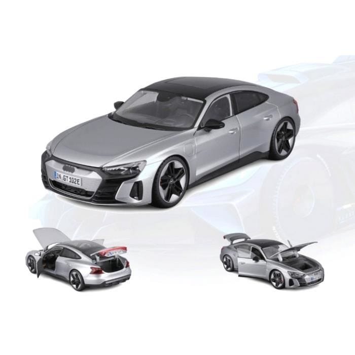 Miniatures montées - Audi RS e-TRON GT Argent 2022 1/18 Burago