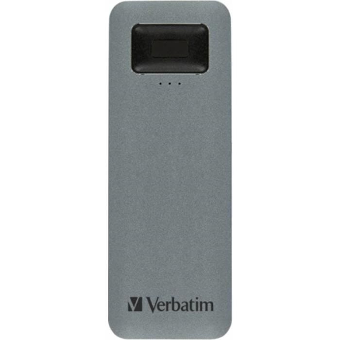 Disque dur externe SSD USB 3.2 Verbatim Executive Fingerprint Secure 512 GB - Gris