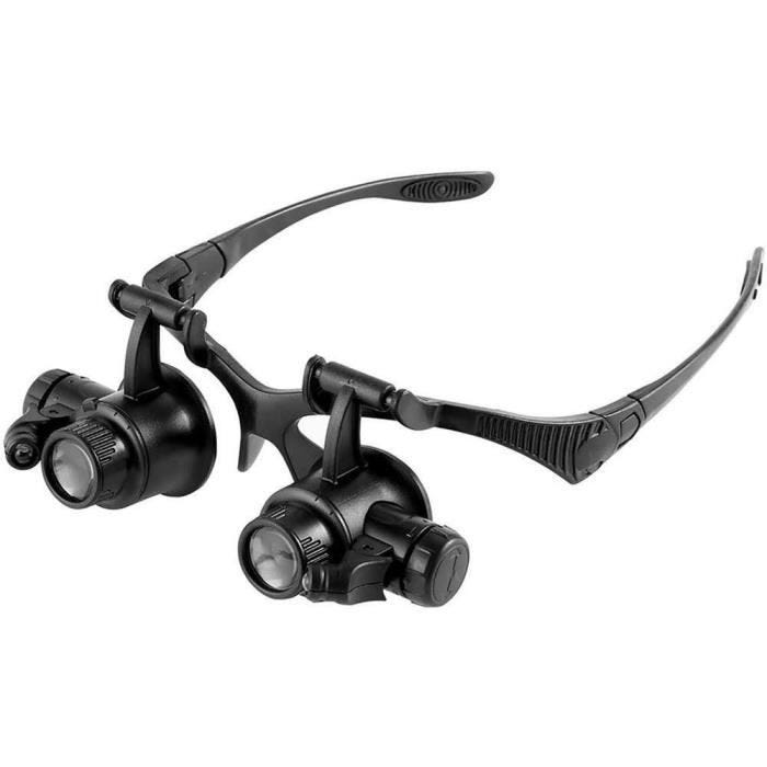 Loupe à double œil - DIVERSE - MAVURA - Grossissement 20x - Lumière LED - Plastique solide