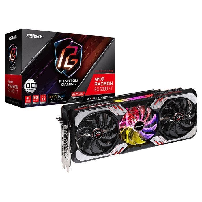 Carte Graphique - ASRock - AMD Radeon RX 6800 XT - 16 Go GDDR6 - PCI Express 4.0 - Gaming
