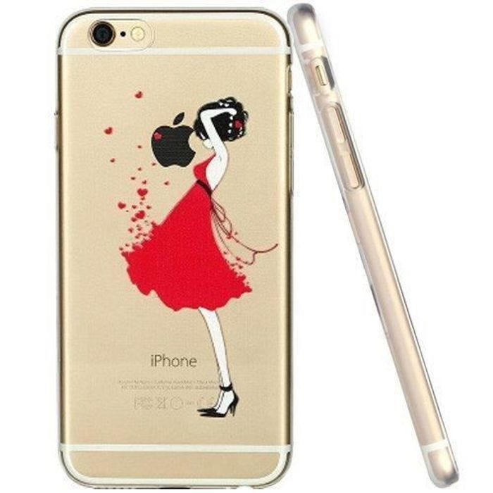 Verre Trempé + Coque imprimée Gel pour iPod Touch 7/6 (sortie 2015) - Robe Rouge
