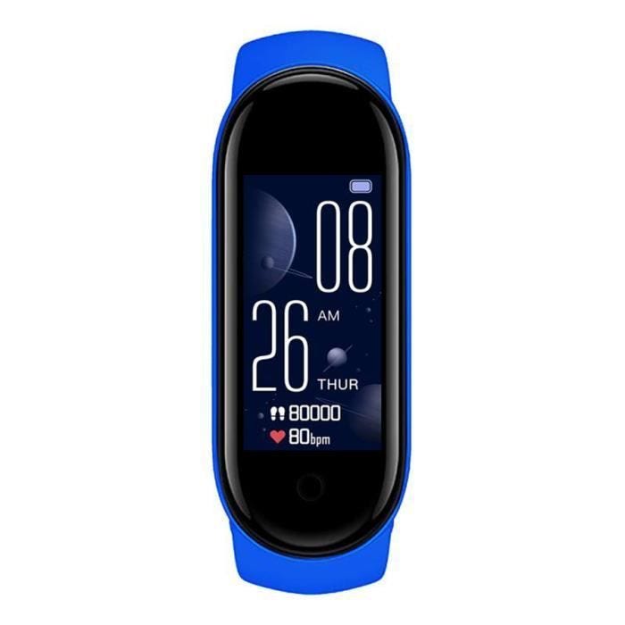 Bracelet Connectée Multisport Pression Artérielle Rythme Cardiaque Bleu - YONIS