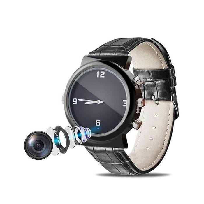 Montre Caméra Espion HD 1080p Vision de Nuit Détection Mouvement ROM 32 Go Noir YONIS