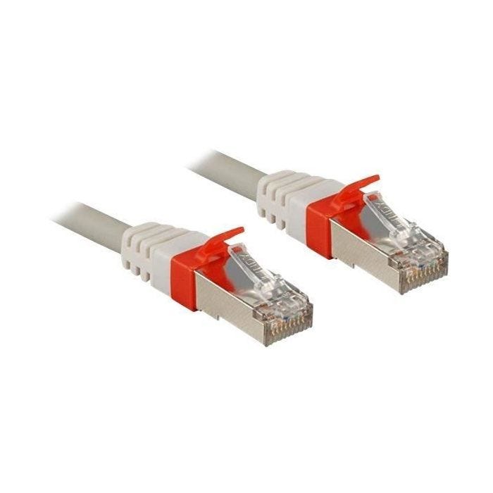LINDY Câble réseau patch cat.6A S/FTP PIMF Premium - Cuivre - 10 Gbit - 500Mhz - LSOH - 15m - Gris