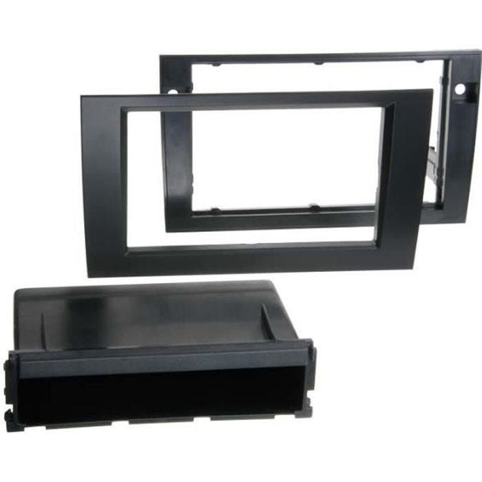 Adaptateur de façade 2-DIN - ACV - Audi A4 - Noir - Vide poche - Voiture