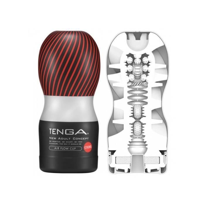 Masturbateur - TENGA - Air Flow Cup Strong - Texture spirale - Effet succion - Usage unique