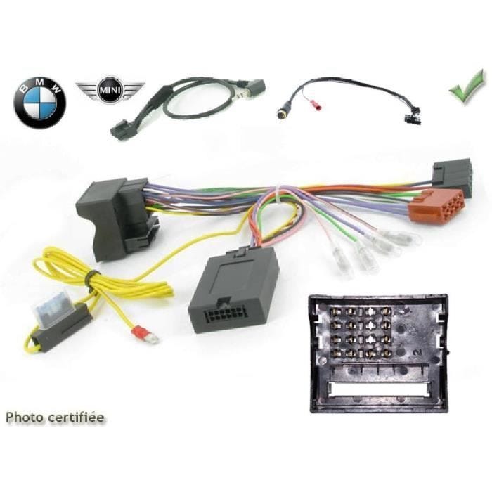 Interface Cde au Volant - ADNAuto - BMW Série 1/3/5/6/7/Mini/Z4/X1 - Compatible Alpine - Noir