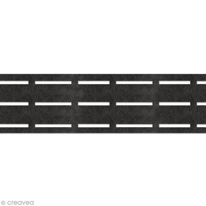 Vlieseline perfobande - Ceinture 7 cm - Noir - Au mètre (sur mesure)