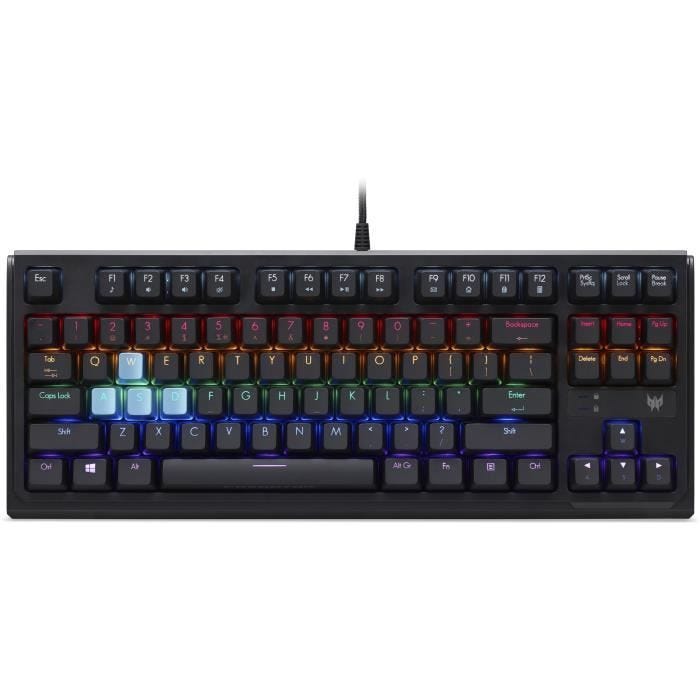 Clavier gamer mécanique RGB - ACER PREDATOR - Aethon 301 TKL - Rétroéclairage LED