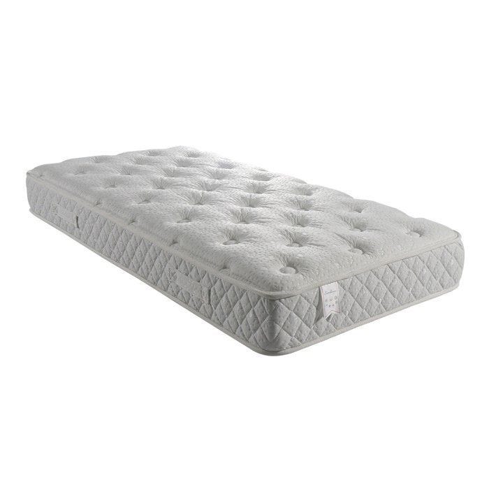Lot de 2 Matelas Excellence a Ressorts Ensaches Memoire de Forme 80 Kg-m3 2 Aleses 80x200 Hauteur -- 25,5 cm - Accueil Moel