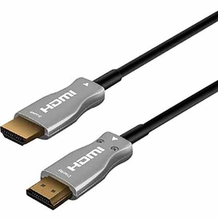 MCL SAMAR HDMI avec câble Ethernet - HDMI (M) pour HDMI (M) - 20 m - Fibre optique - Noir - Support 4K, actif