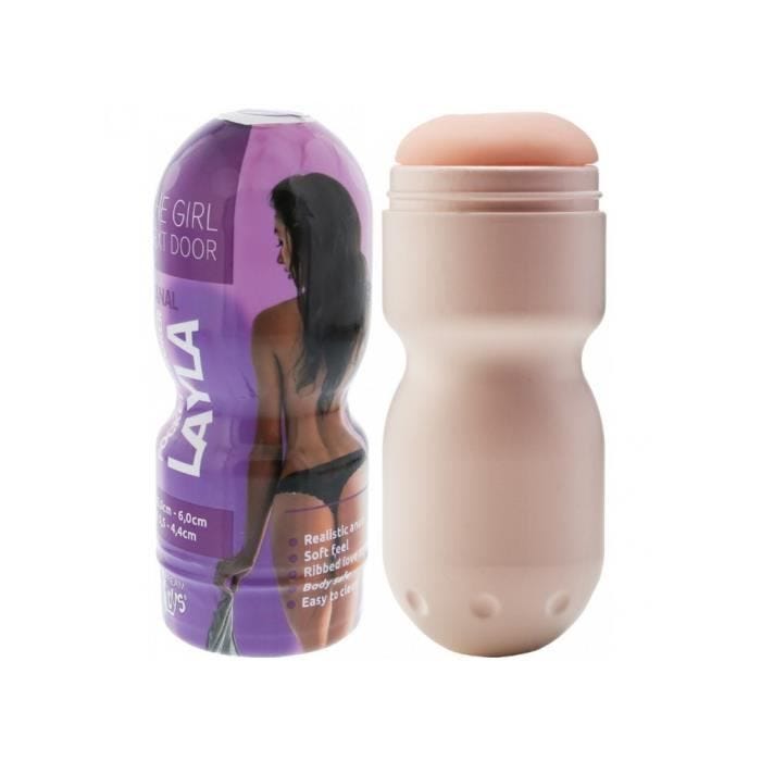 Masturbateur pour homme - DreamToys - The Girl Next Door Anus Layla - Avec succion - Anal - Rose