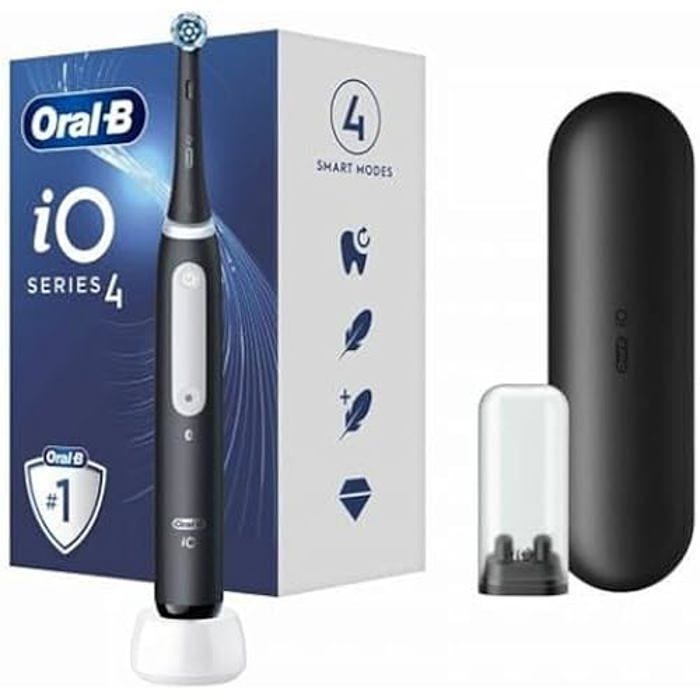 Brosse à dents électrique - ORAL-B - iO Series 4 - Noir mat - Soin buccal - Unisexe