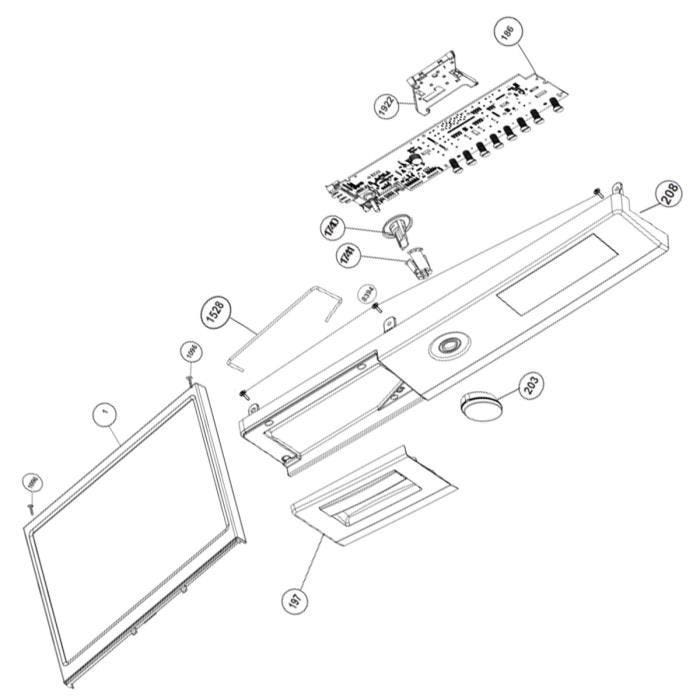 Bandeau de commande pour Lave-linge BEKO - Modèle 208 - Blanc
