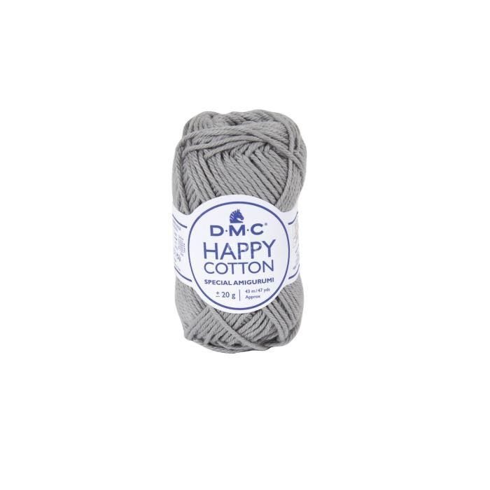 Fil à crocheter - DMC - Natura Happy Cotton - 3mm - 20g - Gris 759