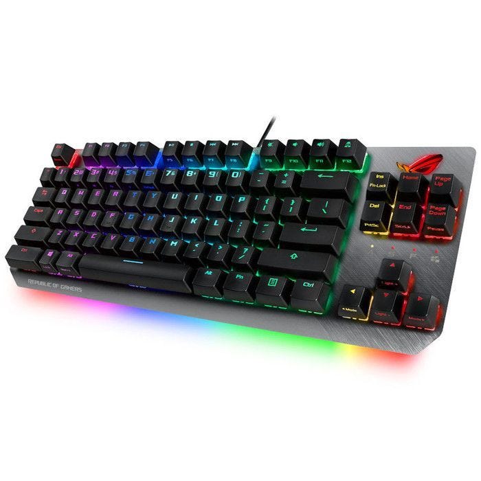 Clavier gaming ASUS ROG Strix Scope TKL - Mécanique - AZERTY - Rétroéclairage RGB - Garantie 24 mois