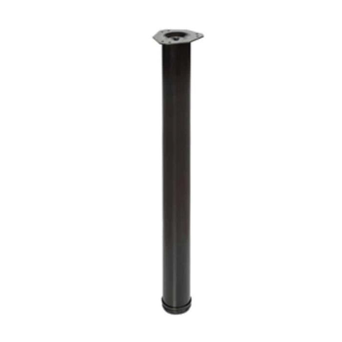 PIED ROND TABLE 60*710MM ACIER PEINT NOIR, LOT DE 8