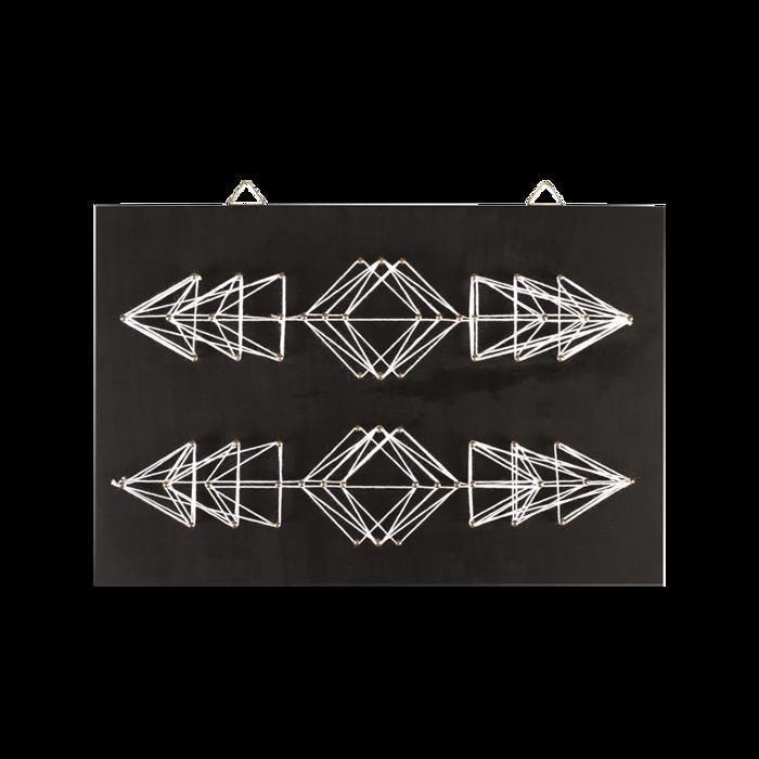 Tableau Flèches String Art en bois noir 30x20cm - Graine créative Noir
